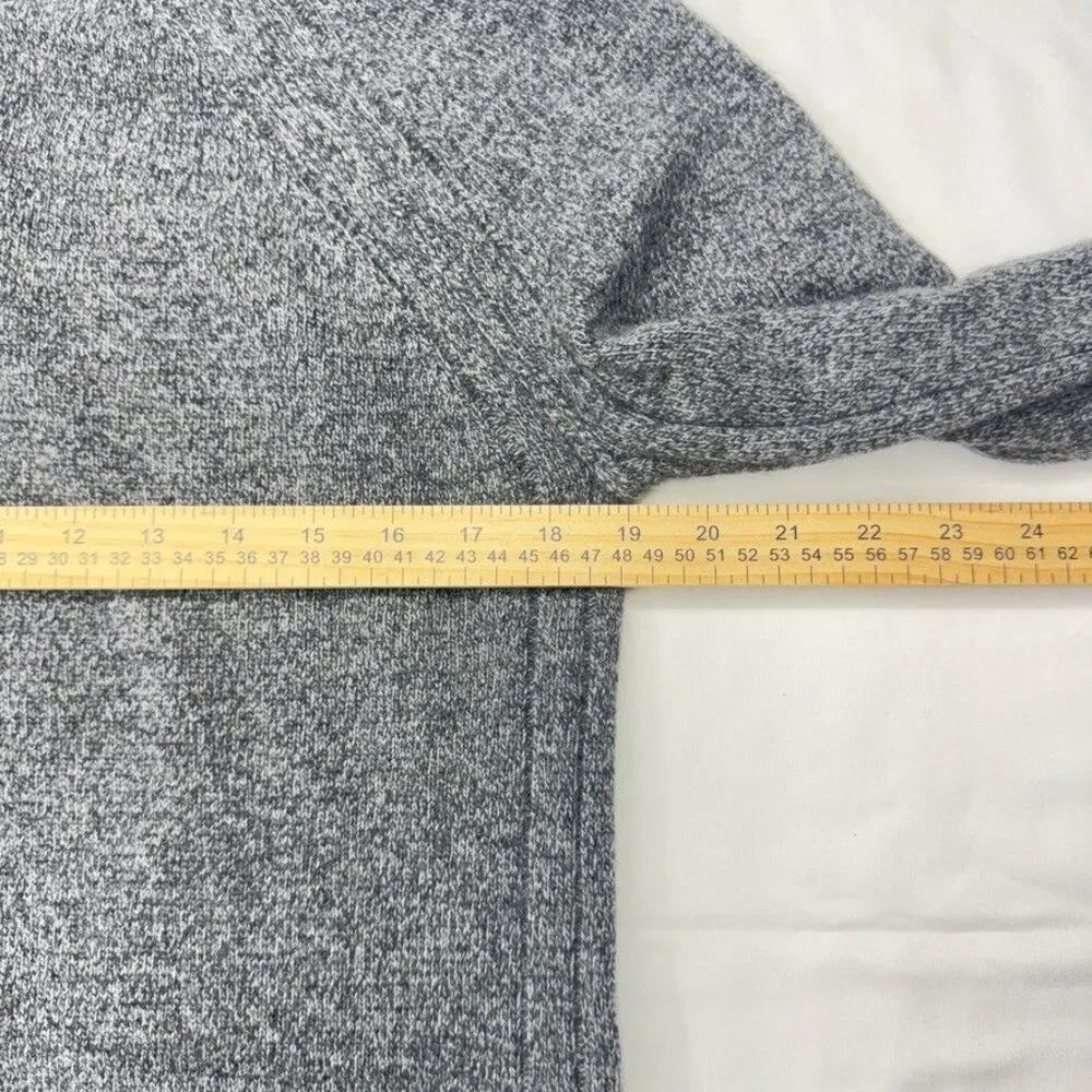 Banana Republic Mens S Gray Recycled Wool Half Button Mock Neck Sweater